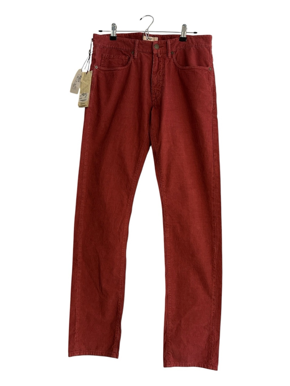 Men’s NWT Incotex Sky Slim Corduroy Pants Red Size 31 Trousers MSRP $364